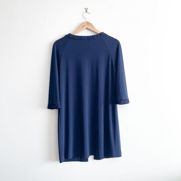 Joseph Ribkoff Womens Tunic Blouse Sweater 3/4 Sleeve Scoop Neck Blue Size 10 - Picture 2 of 6
